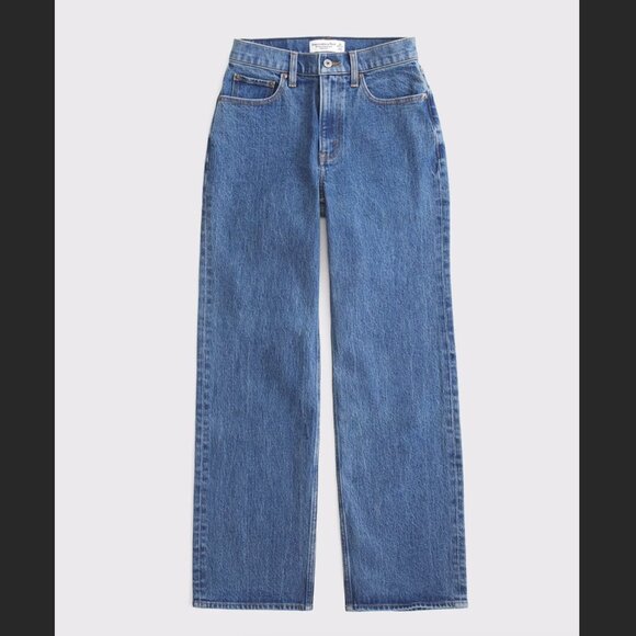 Abercrombie & Fitch High Rise 90s Relaxed Jean (Medium Marble - Size 31 LONG) - Picture 1 of 4